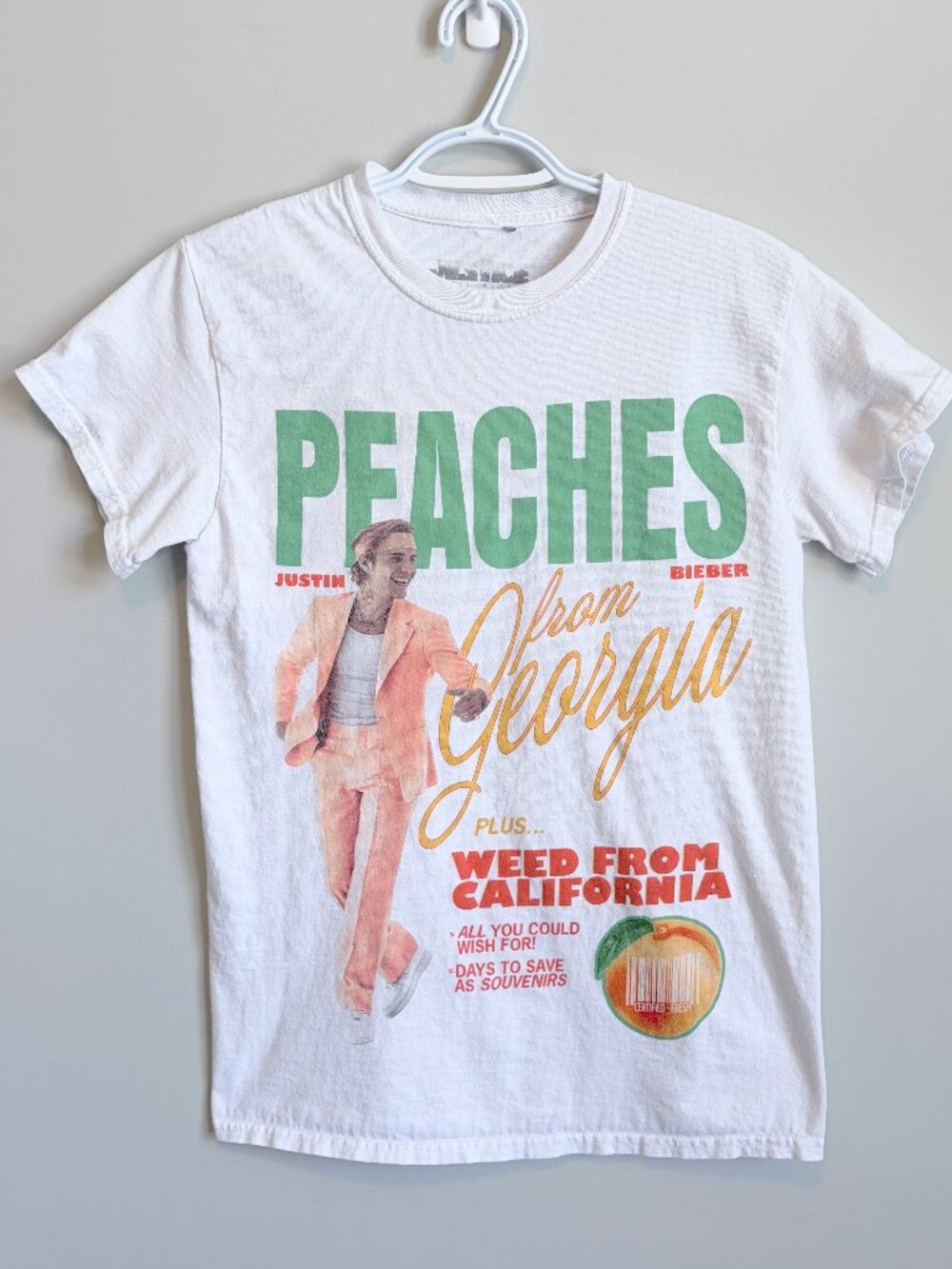 Justin Bieber Justice Peaches Volume 6 Graphic T-Shirt Concert Tee
